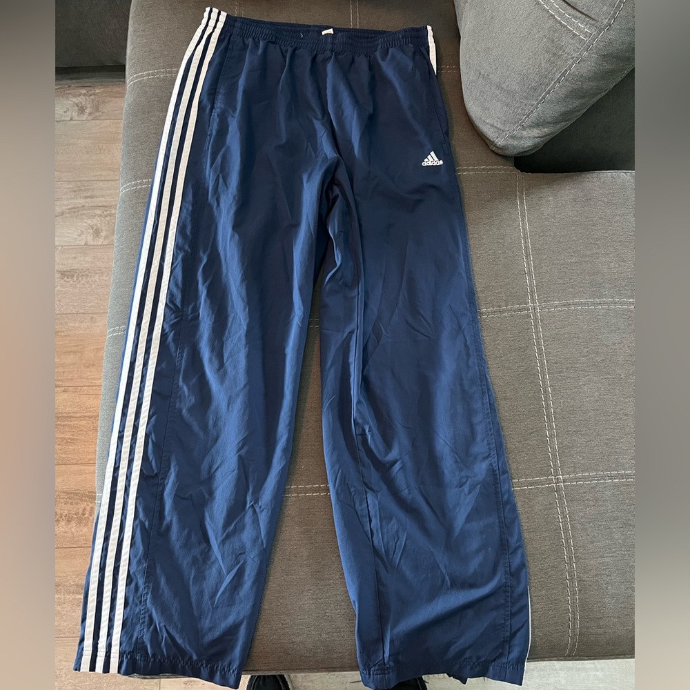 Adidas track pants with ankle zippers